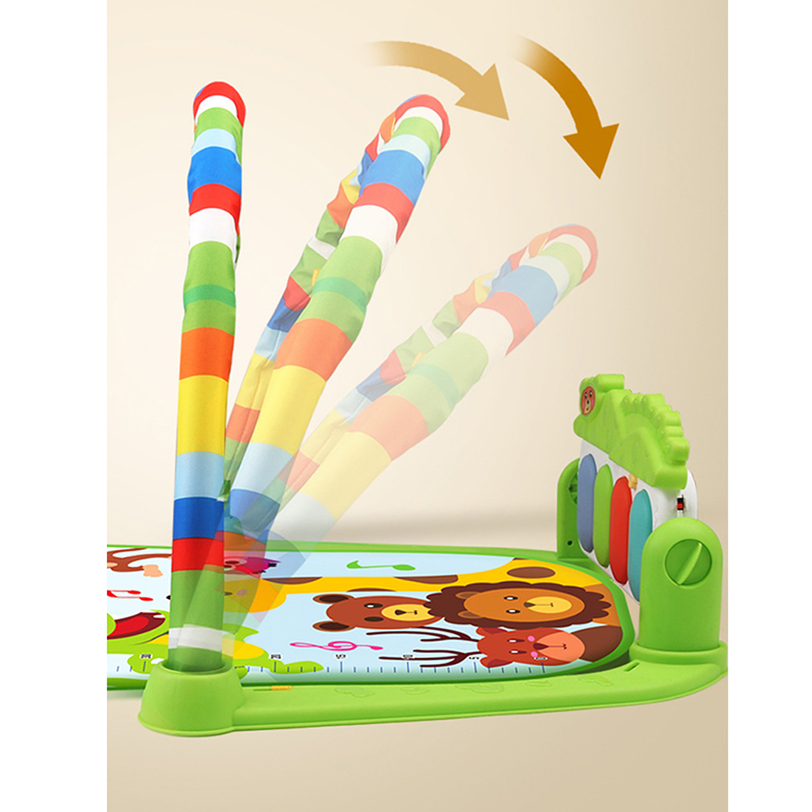 Alfombra Musical Con Piano Set Estimulación Para Bebe 6