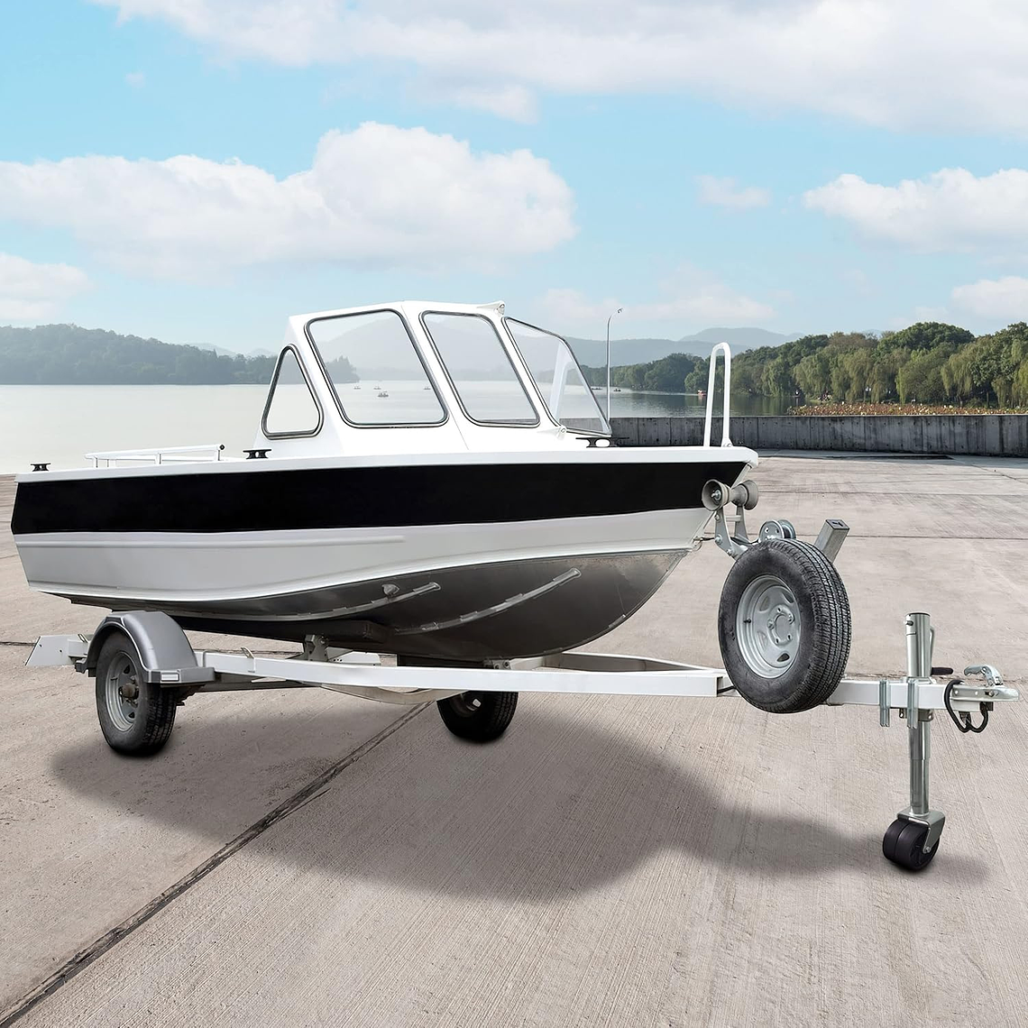 Pata Carro Arrastre Rueda Maniobrable Enganche 5