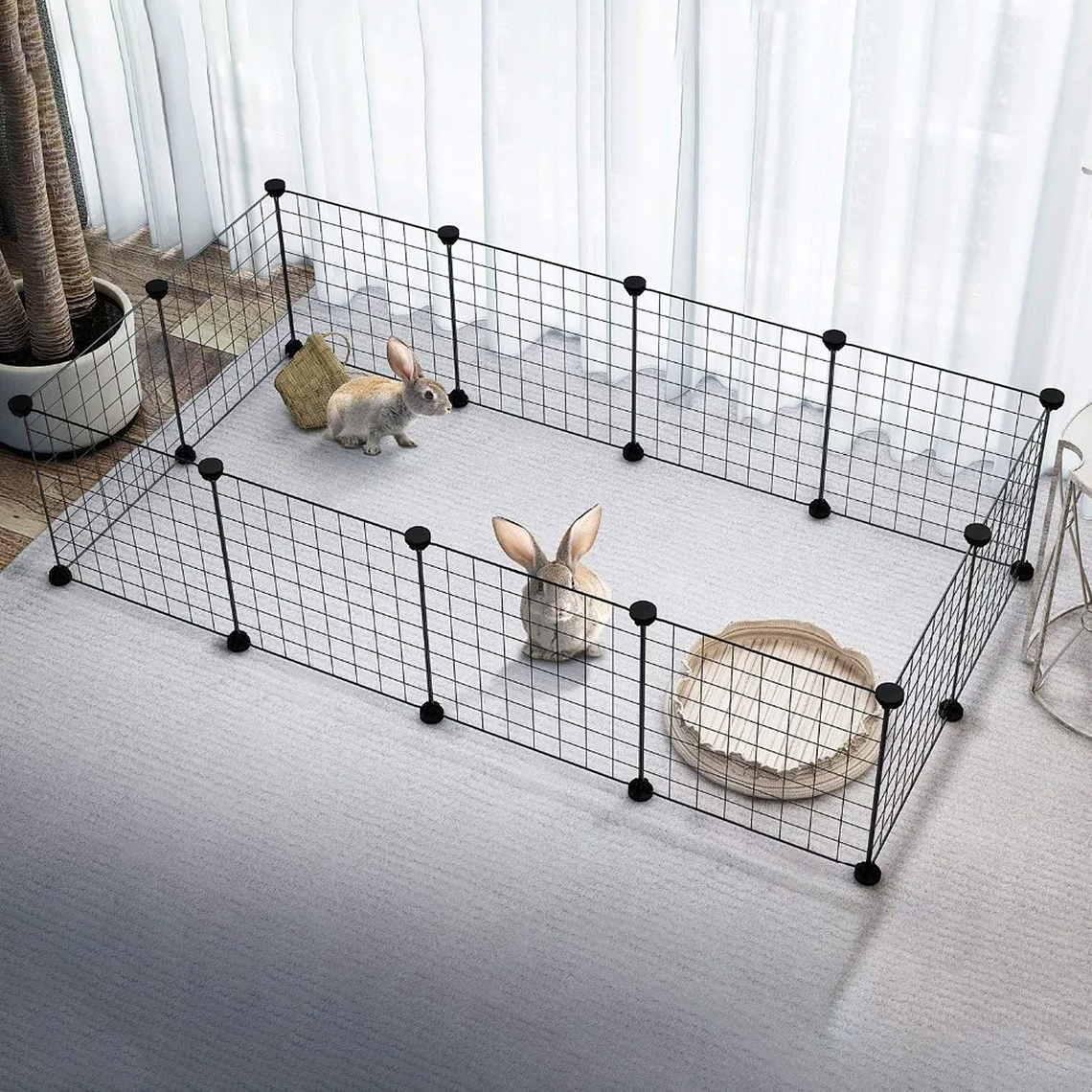 Jaula Corral Cerco Pequeñas Mascotas 12 Paneles Armable 2