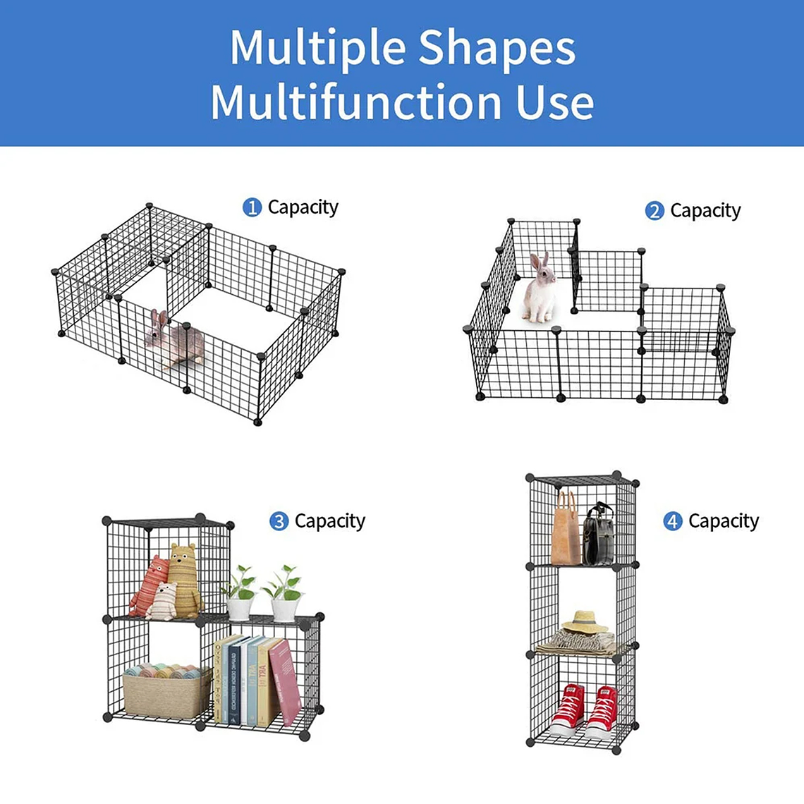 Jaula Corral Cerco Pequeñas Mascotas 12 Paneles Armable 3