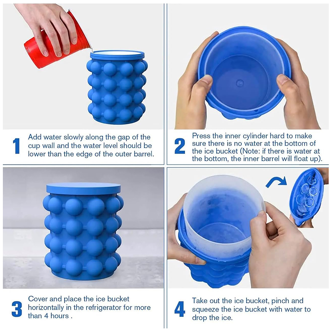 Molde Cubeta Para Hacer Hielos De Hielo 2