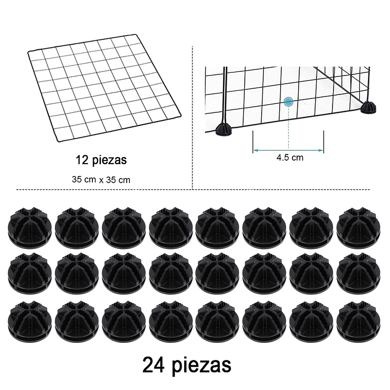 Jaula Corral Cerco Pequeñas Mascotas 12 Paneles Armable 5