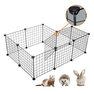 Jaula Corral Cerco Pequeñas Mascotas 12 Paneles Armable