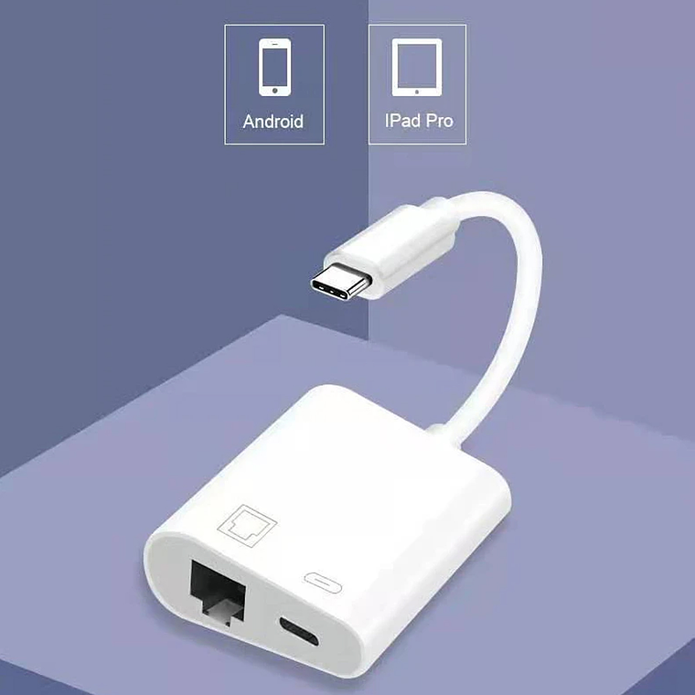 Adaptador Tipo-c A Rj45 Lan Gigabit Ethernet 10/100/1000mbps 2