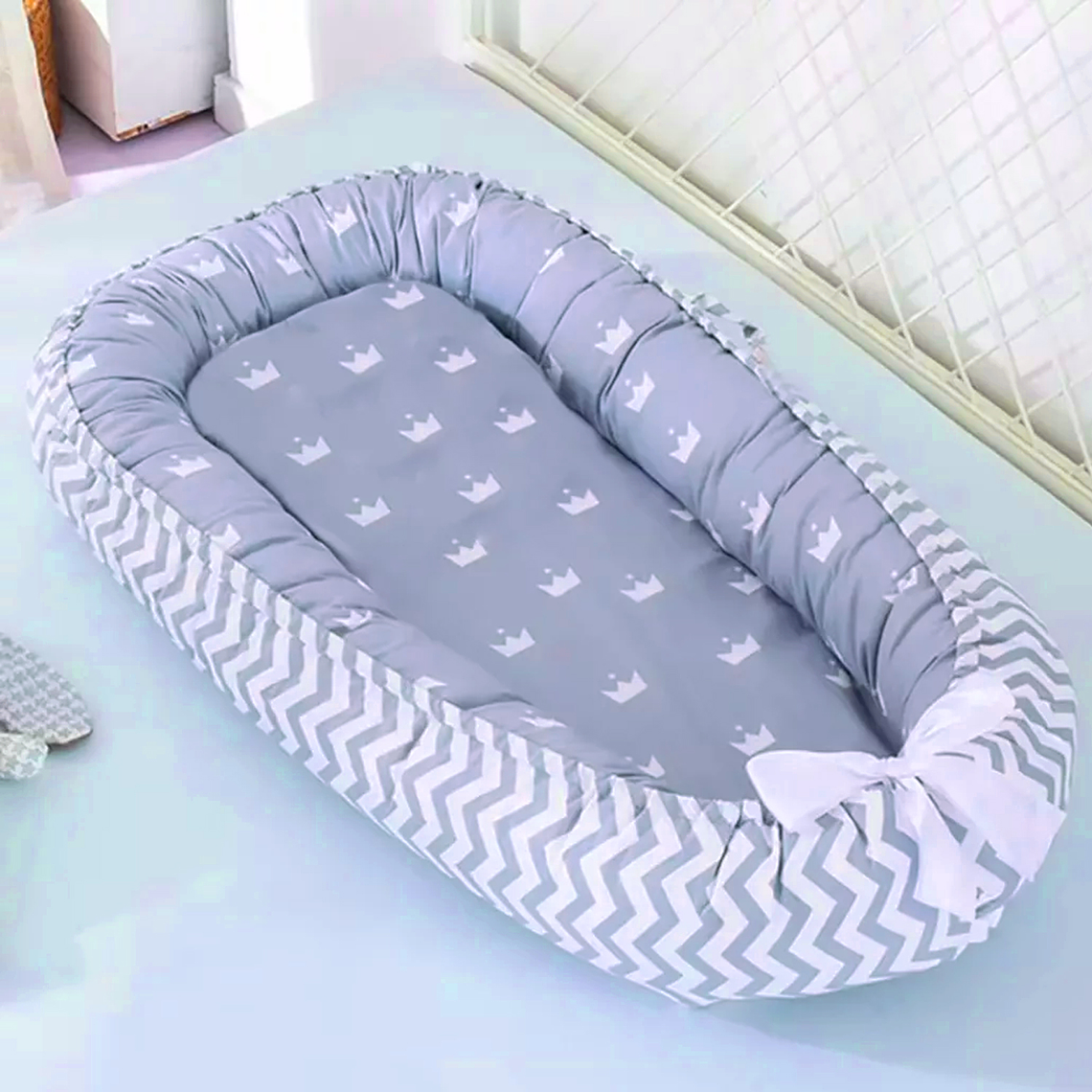 Cama Cojín Nido Colecho De Algodón Para Bebe 93x53cm 3