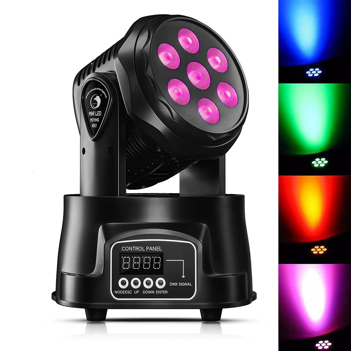 Cabeza Movil Robotico Par 7 Led Rgbw Dmx Fiesta Disco 1