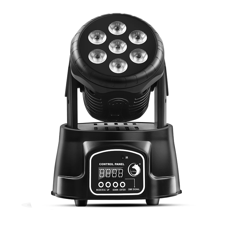 Cabeza Movil Robotico Par 7 Led Rgbw Dmx Fiesta Disco 2