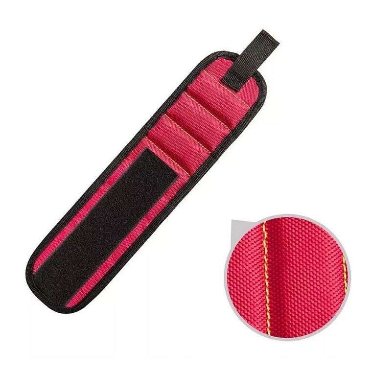 Pulsera Muñequera Magnética Sujeta Herramientas Tornillos 3