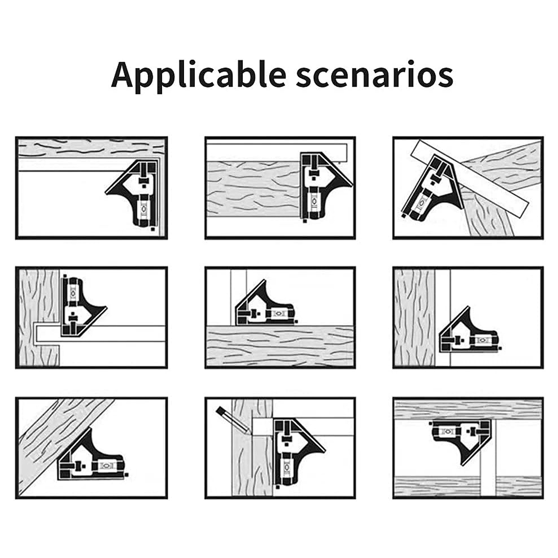 Regla Angular Herramienta De Medición Combinada 300mm 3