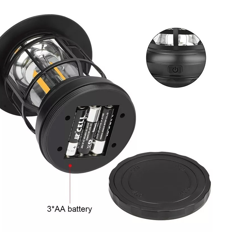 Lampara Camping Retro Impermeable Outdoor Baterias 5