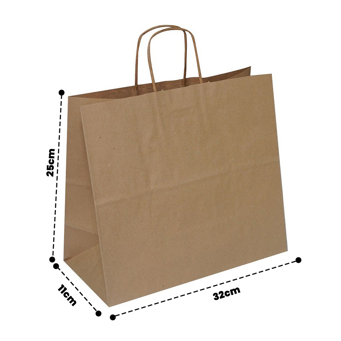 Bolsas Papel Kraft 12 Unidades 32x25x11cm 2