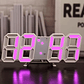 Reloj Despertador Brillante Digital 3d De Mesa Y Pared - Miniatura 2