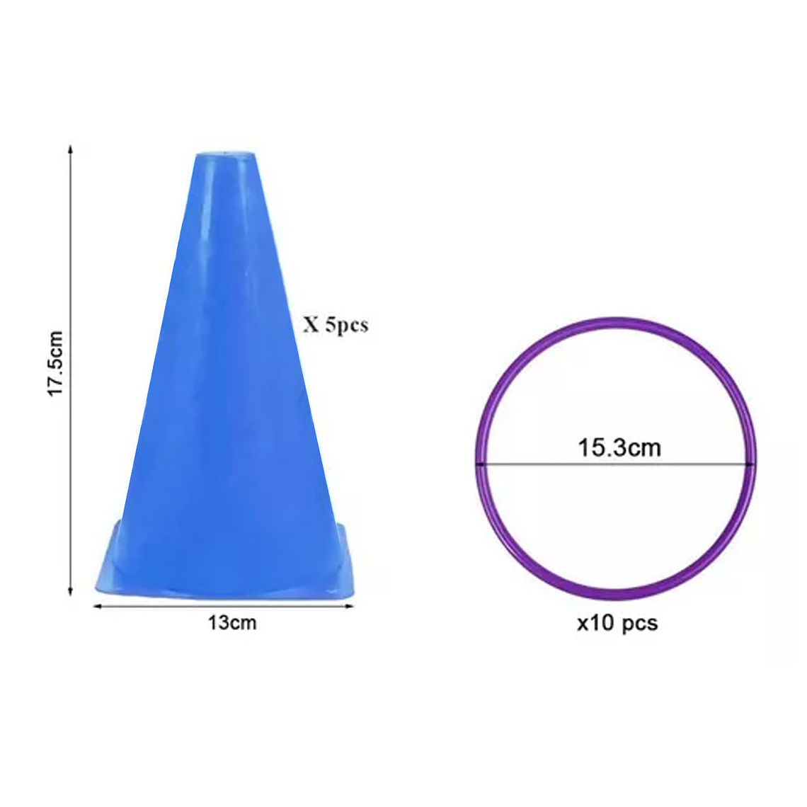 Kit De Entrenamiento Con Cono Y Aros Agilidad Crossfit 3