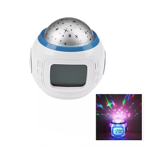 Reloj Despertador Digital Luz Led Estrellas Sonido