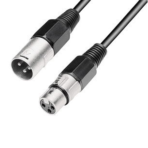 Cable Xlr Macho Hembra Balanceado De 1 Metro