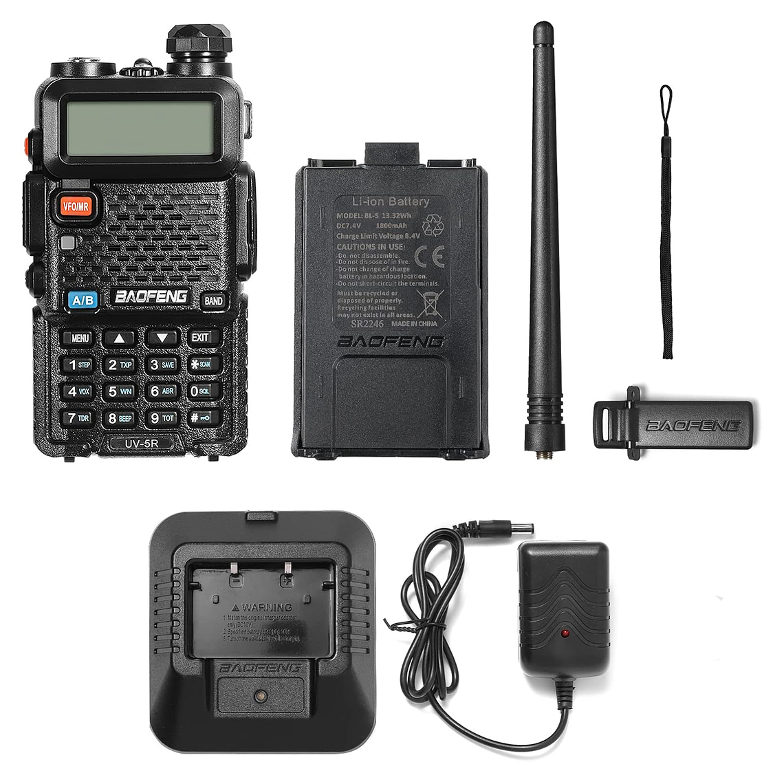Radio Transmisor Walkie Talkie Vhf Uhf Fm Dual Band Uv-5r 2