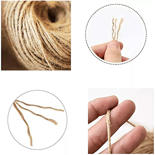 Cuerda Cañamo Yute 300 Mts 3 Mm Soga Decoración Artesanías