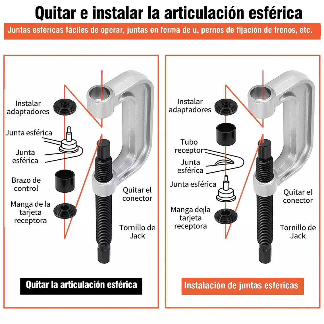 Kit de Prensa Extractor de Rótula 21pcs P/quitar e Instalar 4