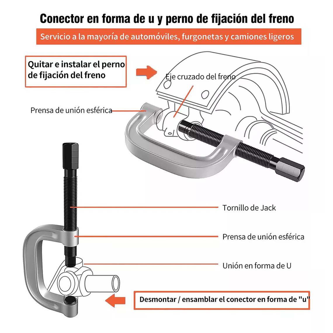 Kit de Prensa Extractor de Rótula 21pcs P/quitar e Instalar 5