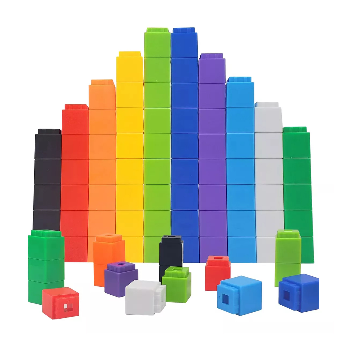 Cubos Conectores Para Matemática 100 unidades Método Singapur 1