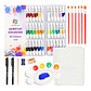 Kit De Pintura 59 Pzs Pintura Acrílica, Pinceles, Paleta - Miniatura 1