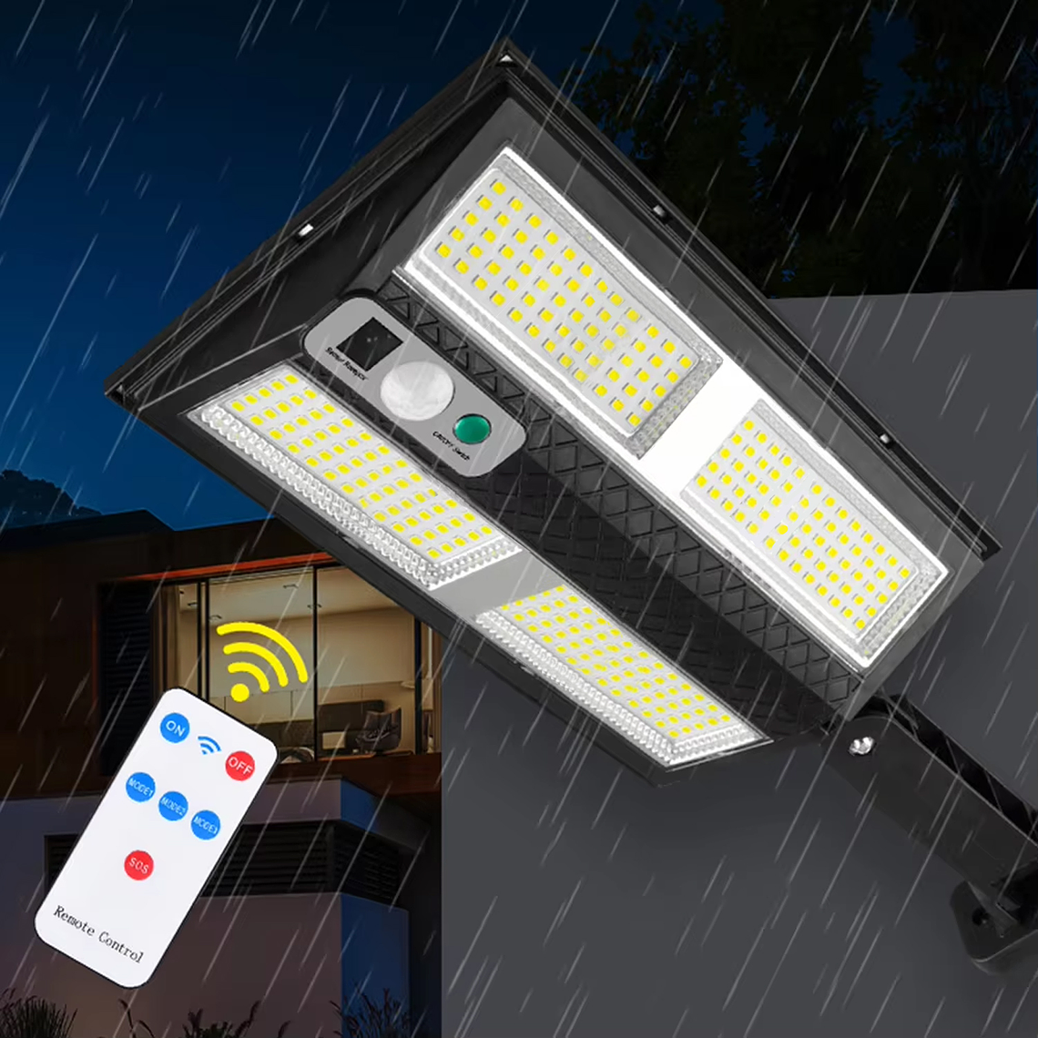 Foco Led Solar Ip65 Con Sensor De Movimiento 7