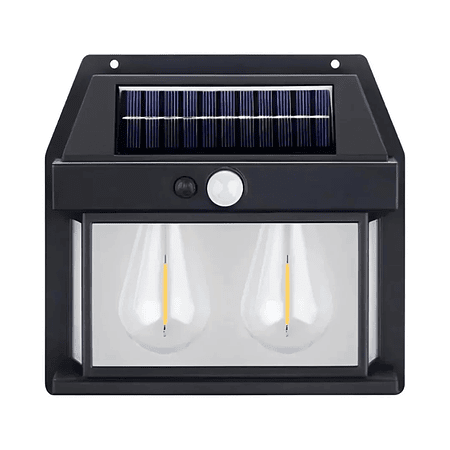 Aplique Lampara Solar Impermeable Con Sensor Vintage 2 led