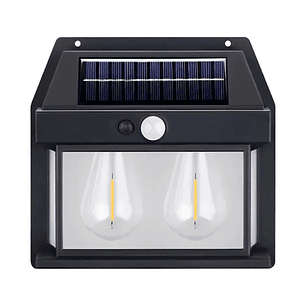 Aplique Lampara Solar Impermeable Con Sensor Vintage 2 led