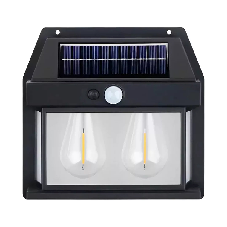 Aplique Lampara Solar Impermeable Con Sensor Vintage 2 led 2