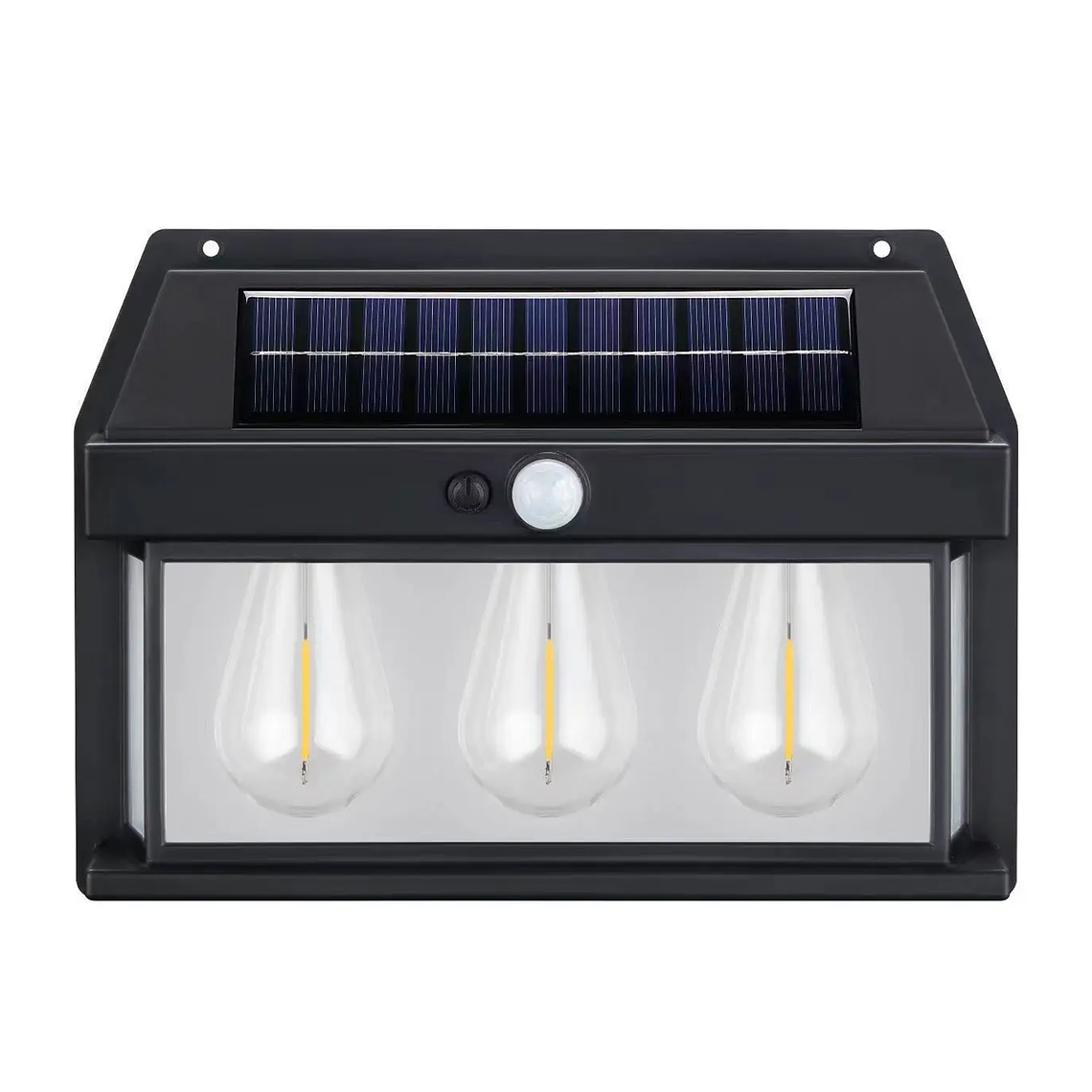 Aplique Lampara Solar Impermeable Con Sensor Vintage 3led 1