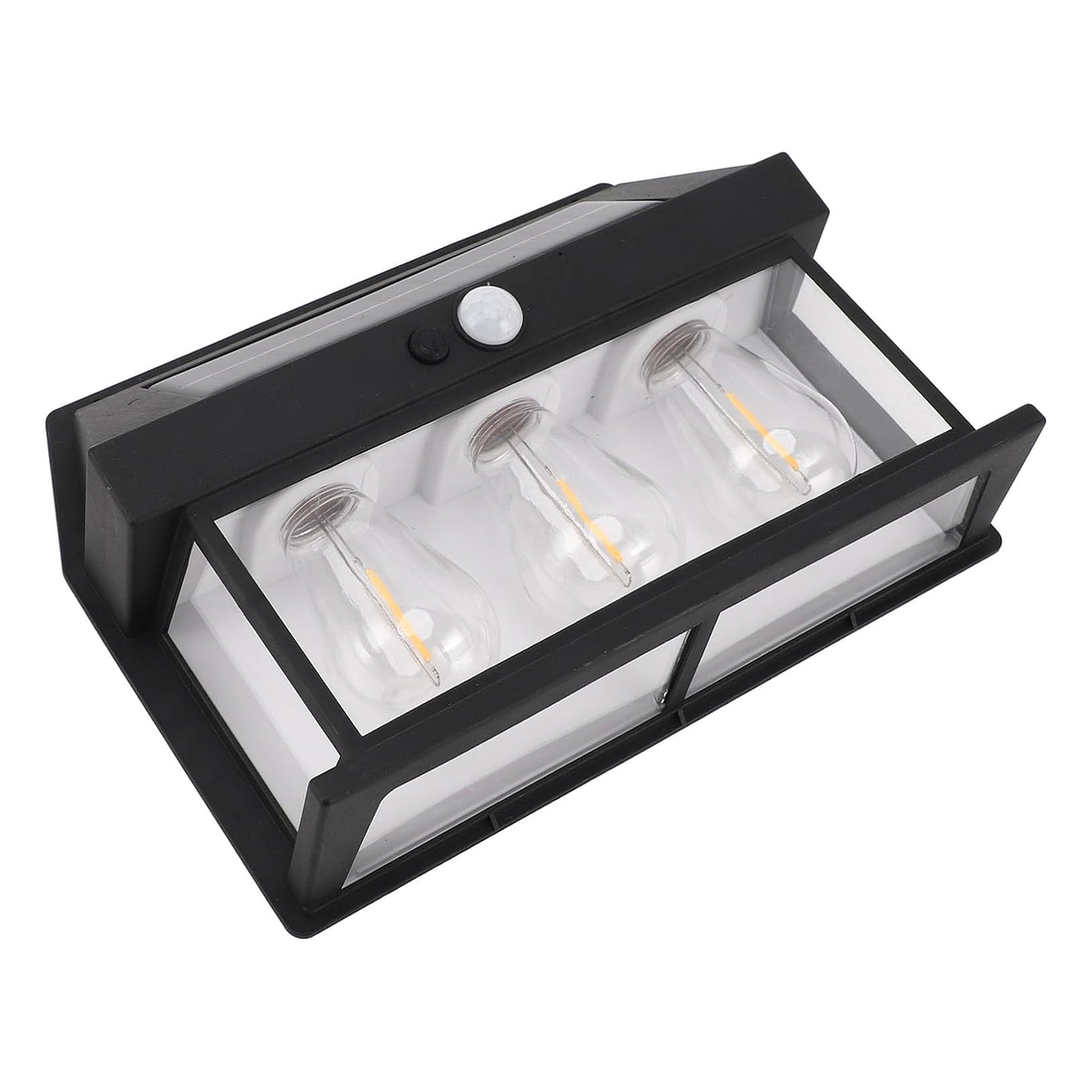 Aplique Lampara Solar Impermeable Con Sensor Vintage 3led 4