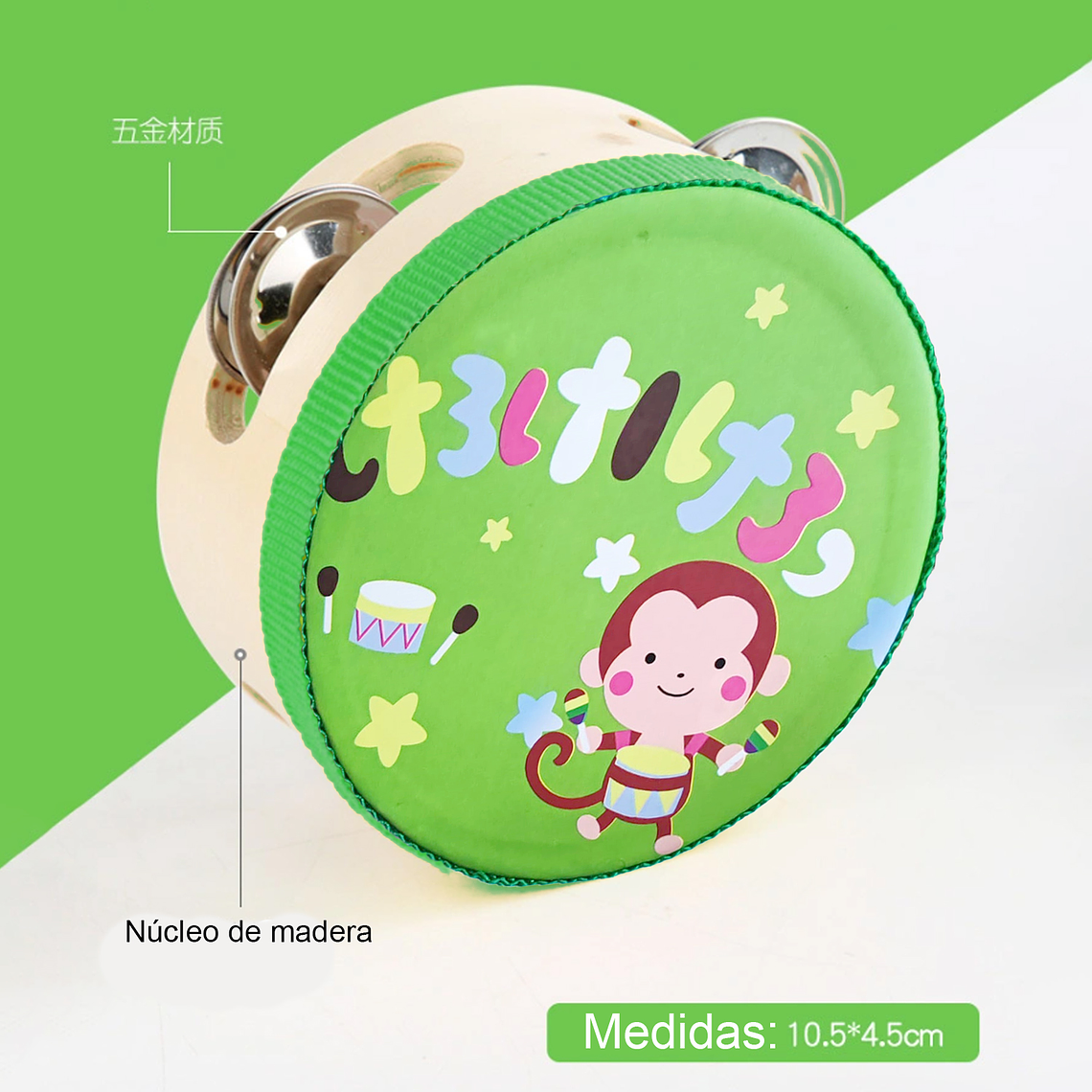 Set 8 Instrumento Musicales Montessori Madera Para Niños 6