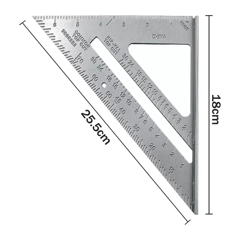 Escuadra Rápida De Aluminio Macizo Carpintería 4