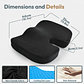 Cojín Asiento Memory Foam Y Gel Ortopédico Coxis Ergonomico - Miniatura 5