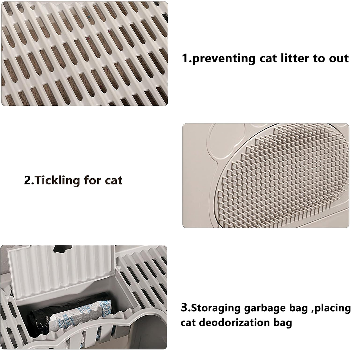 Arenero Cerrado Gatos Cupula Baño Sanitario Xl Base Movil 3