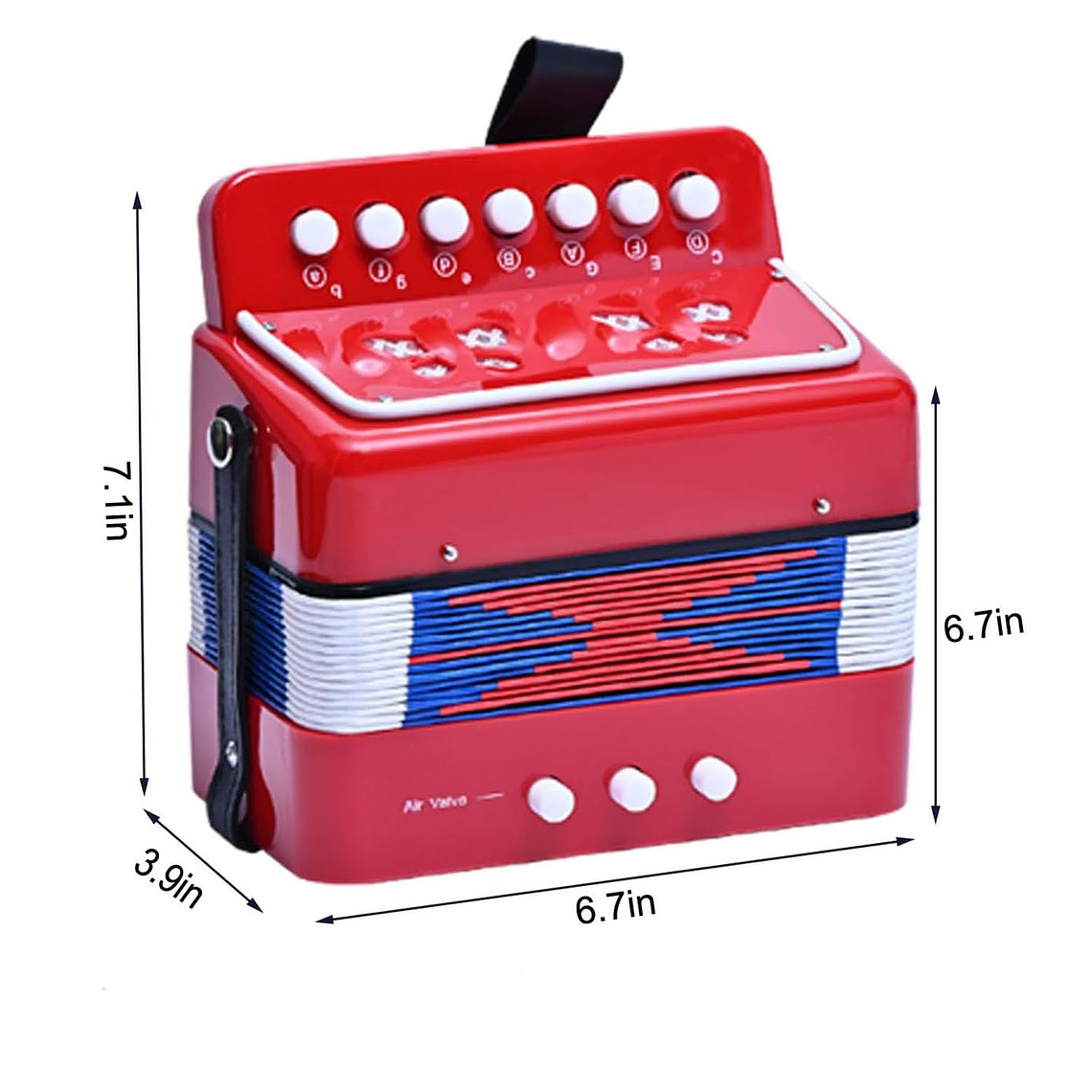 Mini Acordeón De Juguete Para Niños 7 Notas 4