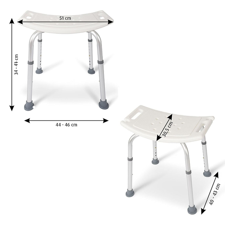 Silla Asiento De Ducha Seguridad Antideslizante Regulable 6