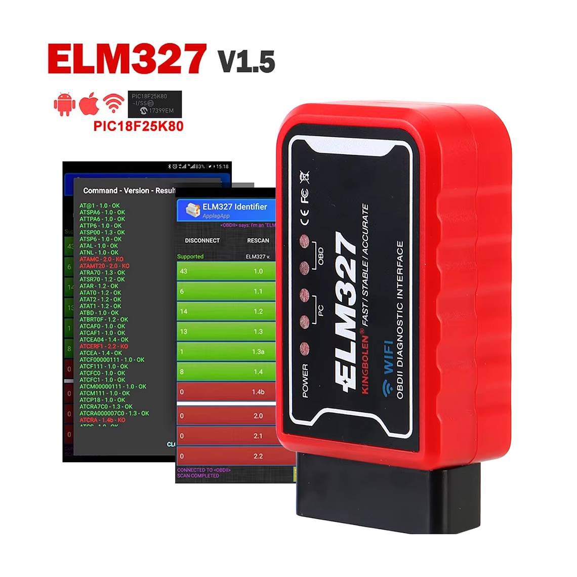 Scanner Escáner Obd2 Automotriz Wifi Elm327 Ultima Versión 1