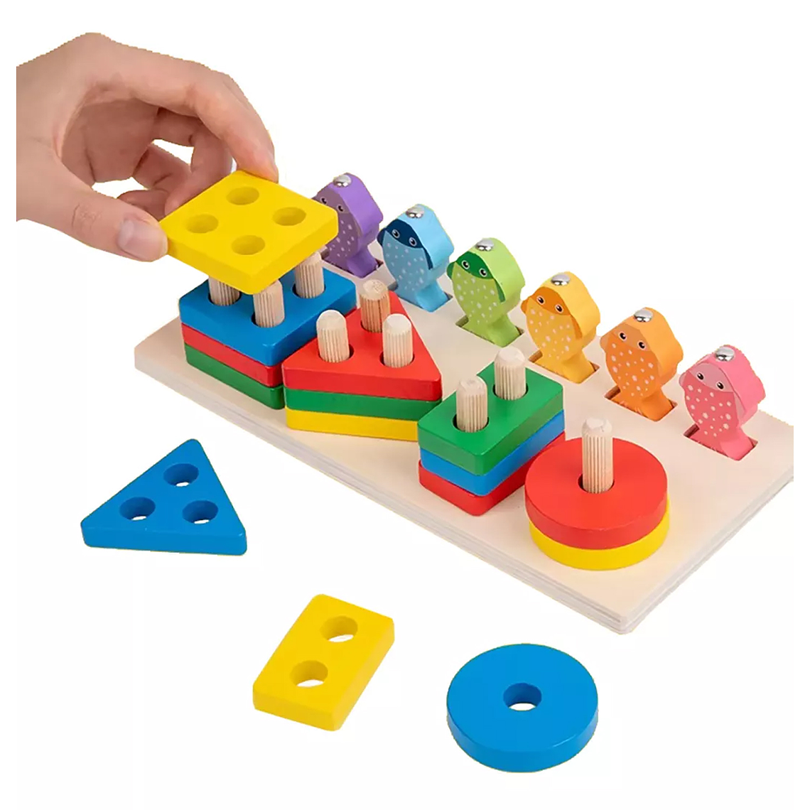 Juego De Pesca Magnético Y Encaje Juguete Madera Para Niños 2