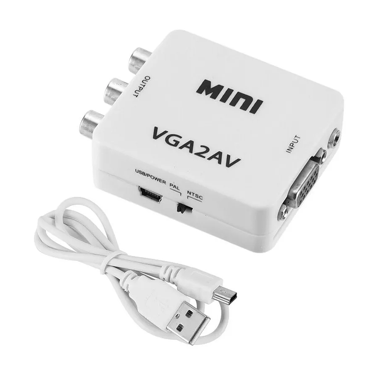 Adaptador Conversor Vga A Av Rca 1