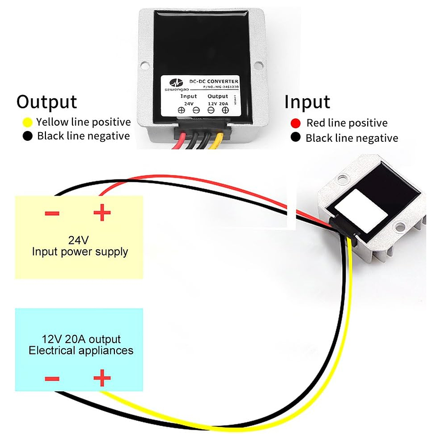 Inversor/convertidor Dc-dc 24v To 12v 20a