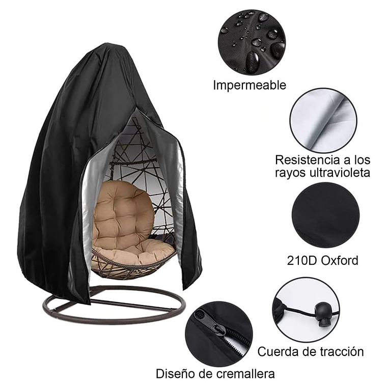 Funda Para Silla Colgante, Duradera, Impermeable, Resistente 4