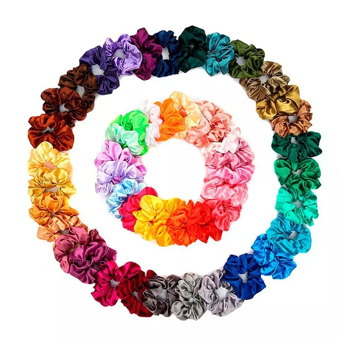 Set 50 Colets Surtido Para El Pelo De Satén 1