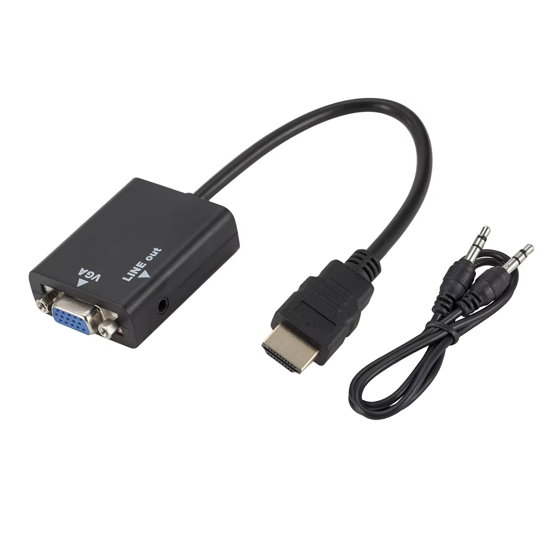 Adaptador Cable de Conversión Hdmi A Vga + Audio Hd 1