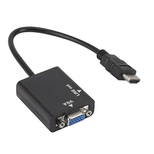 Adaptador Cable de Conversión Hdmi A Vga + Audio Hd