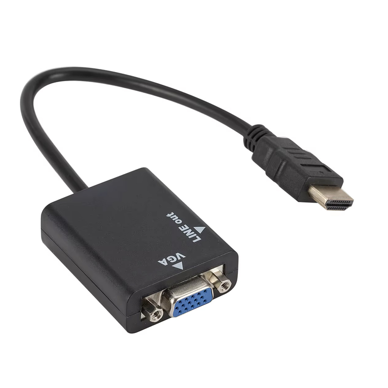Adaptador Cable de Conversión Hdmi A Vga + Audio Hd 2