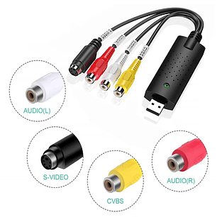 Capturadora De Audio Video Usb Easycap Vhs O Rca A Pc O Dvd