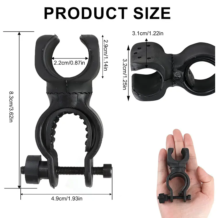 Soporte De Bicicletas Para Montura De Linterna Led 360 2