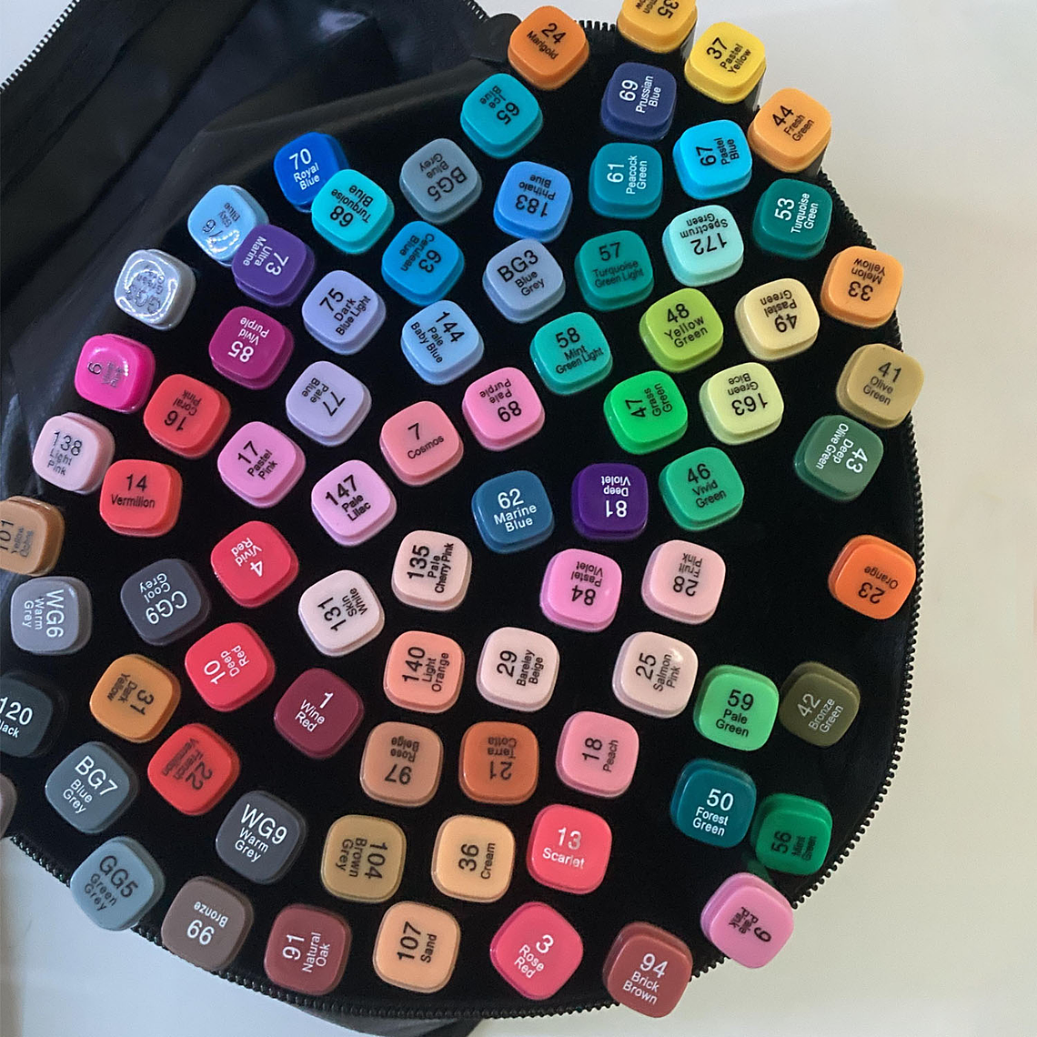 Set 80 Marcadores Cuadrados Doble Punta 3