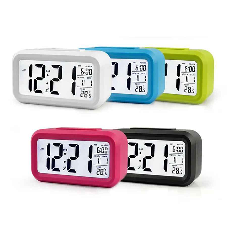 Reloj Despertador Pantalla Led Feha Temperatura Alarma